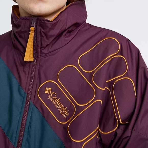 Vintage Retro Rare Columbia Sideline Black Cherry Parka Jacket - Picture 1 of 14